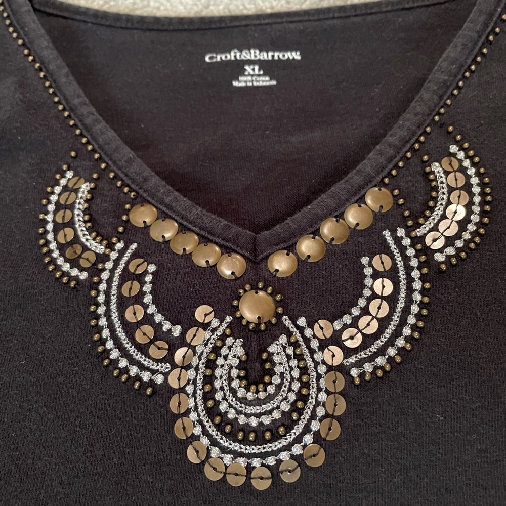 Soft cotton Croft and Barrow black T-shirt
